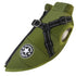 waterproof dog jacket with harness in green with built-in harness for stylish winter wear.
