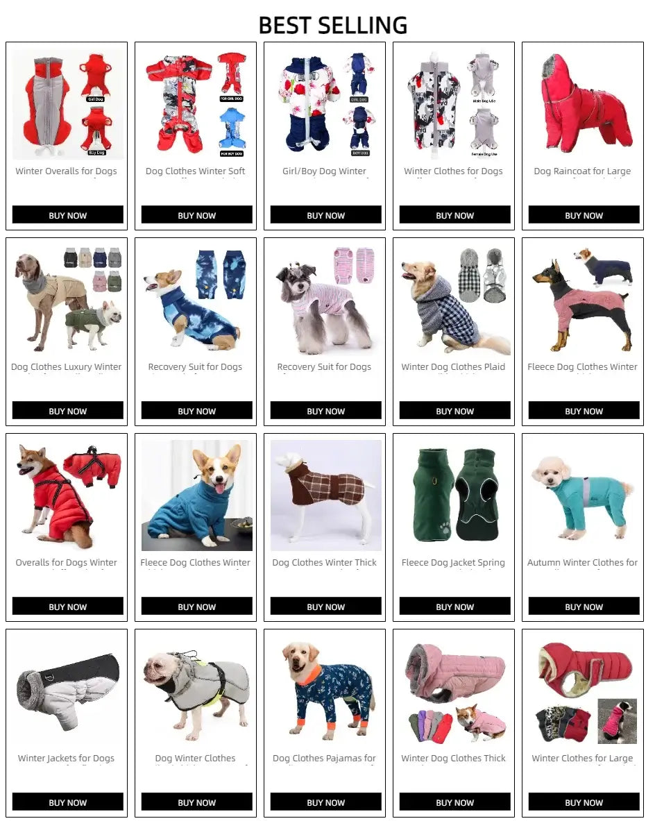 Best-selling waterproof dog jacket for large dogs with reflective winter pet coats and fleece-lined outdoor dog clothing