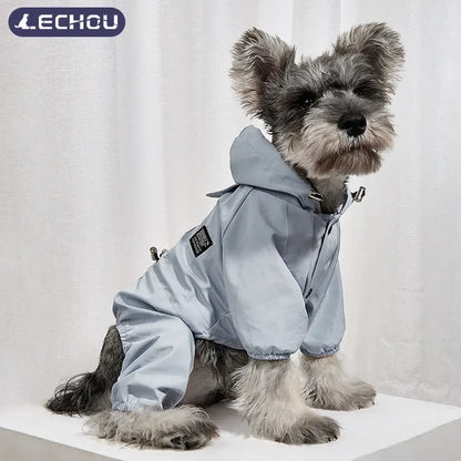 waterproof dog raincoat for small dogs, hooded puppy jumpsuit jacket for Chihuahua and Yorkshire Terrier