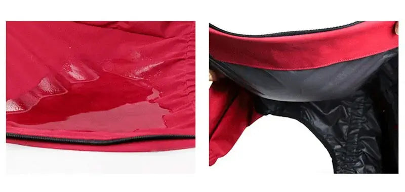 Waterproof dog winter coat with reflective red rainproof polyester for outdoor walking and winter warmth