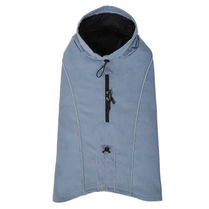 Waterproof Jacket for Large Dogs Flexible Chest Fleece Lining Soft Shell Outdoor Dog Jackets Safety Reflective Pet Clothes Coat