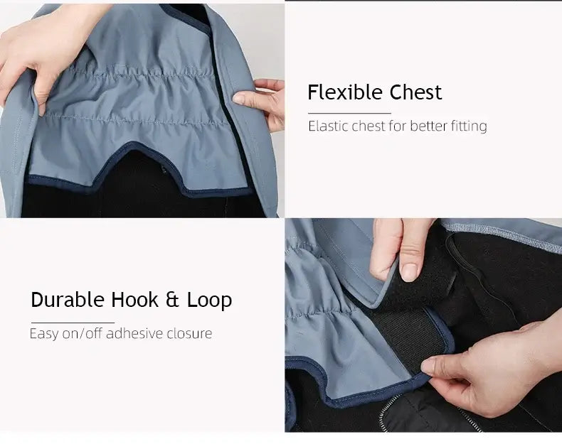 waterproof dog jacket for large dogs flexible chest, durable hook and loop closure, soft shell reflective coat