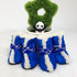 Blue waterproof winter dog shoes, 4-piece set, thickened anti-slip rain snow boots for pets, color A