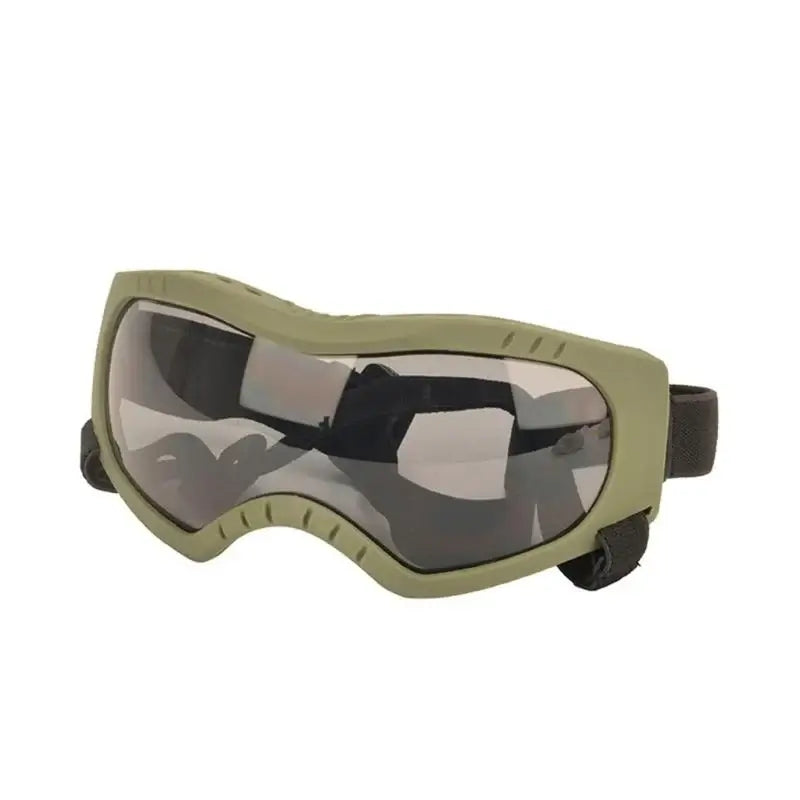 Army green dog sunglasses with windproof goggles, wide lenses, outdoor eye protection, durable plastic frame, China mainland
