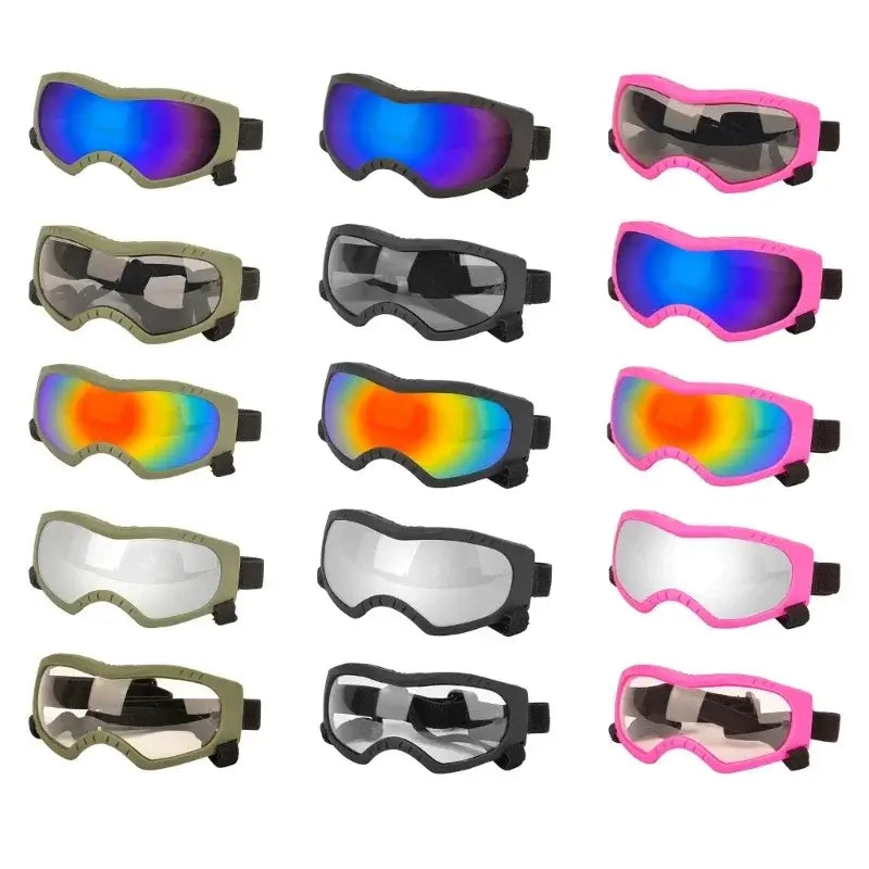 dog sunglasses for outdoor eye protection, windproof goggles with colorful lenses for pets