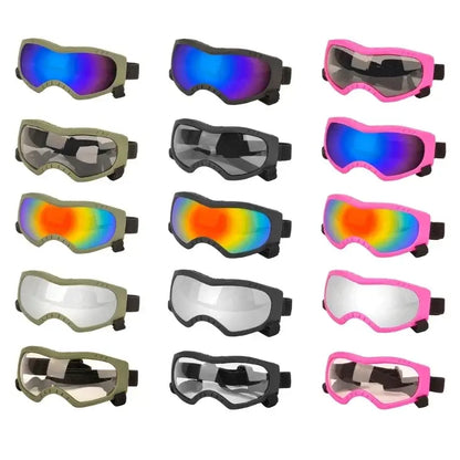 dog sunglasses for outdoor eye protection, windproof goggles with colorful lenses for pets