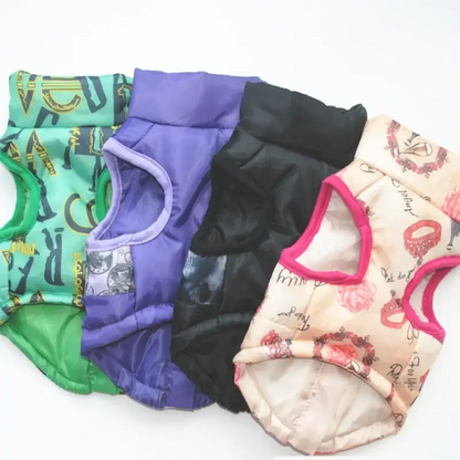 Colorful winter jackets for dogs, perfect windproof winter coat for dogs in various sizes and designs.
