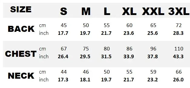 hooded dog winter coat size chart for medium and large dogs, showing back, chest, and neck measurements